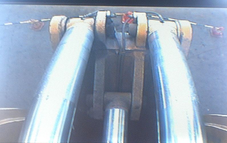 LCD Monitor view of the Hydraulic Hitch
